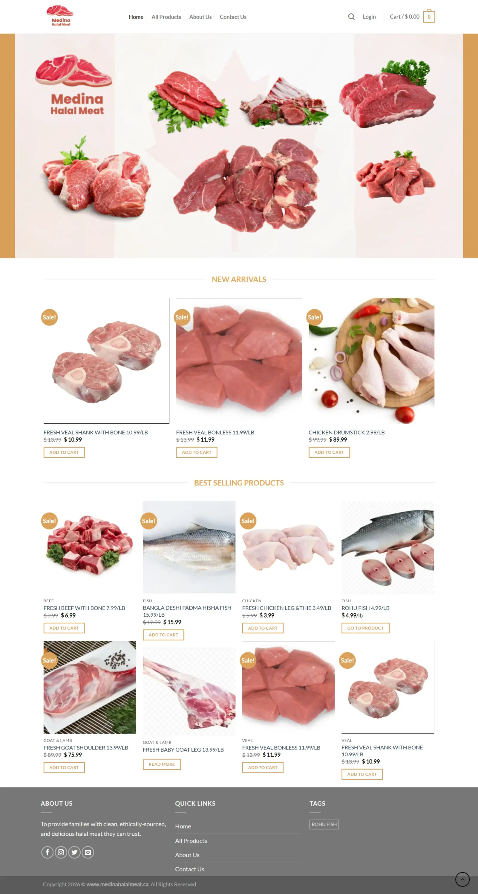 Medina Halal Meat — E-Commerce Store