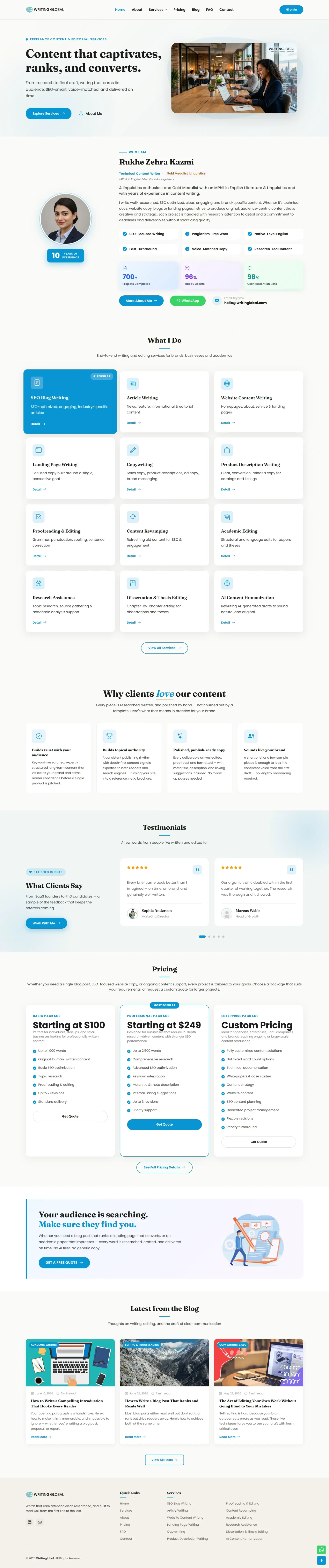 Writinglobal – Full Website Rebuild