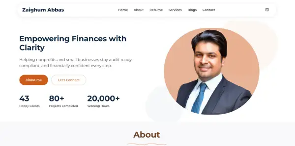 Zaighum Abbas — Personal Portfolio & Resume Website