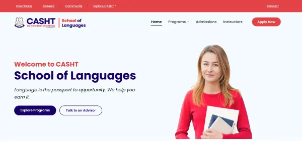 CASHT School of Languages – Full Website Rebuild