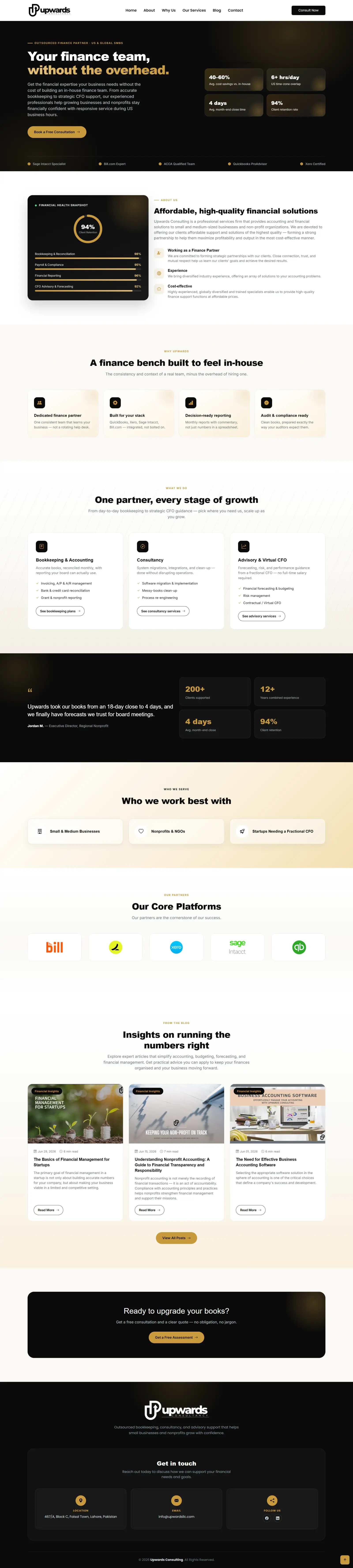 Upwards Consulting — Financial Services Platform